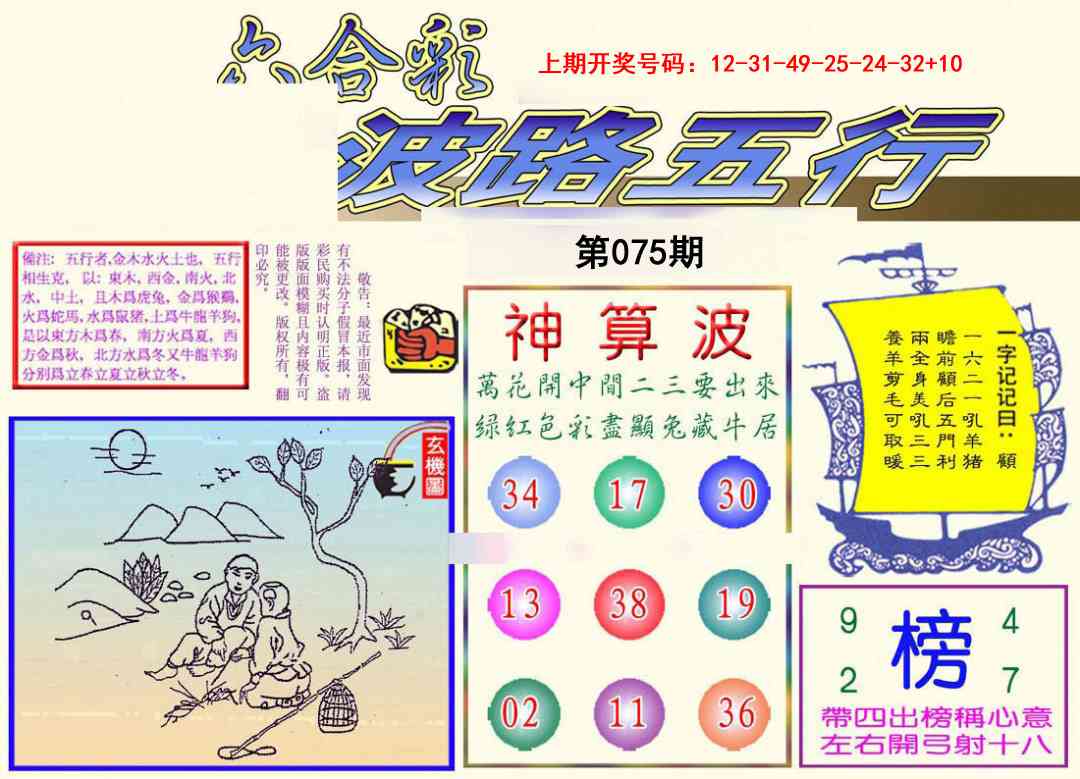 075期波路五行[图]
